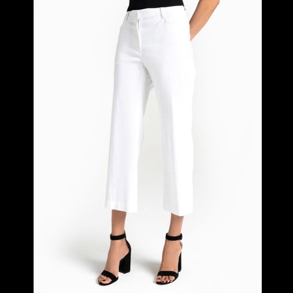 A.L.C. Pants - A.L.C. Teddy Cropped Pants White Stretch 12 NWT